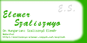 elemer szalisznyo business card